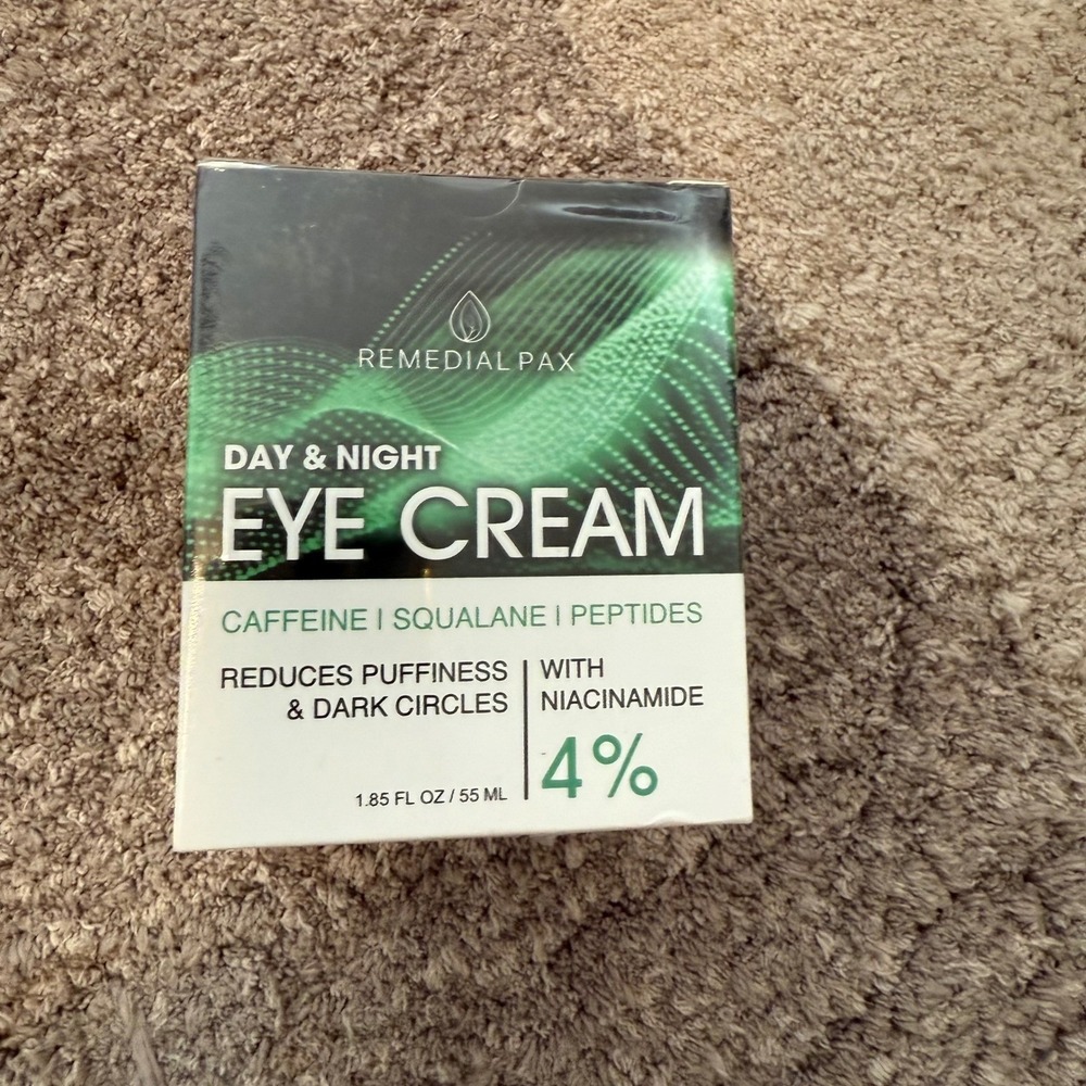 Remedial Pax Day & Night Eye Cream 4% Niacinamide Caffeine Peptides 1.85oz NEW
